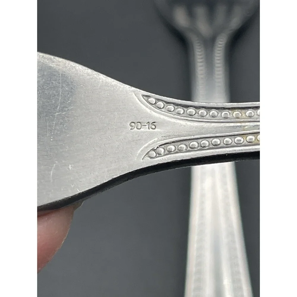 DELCO Prima Stainless Flatware Lot 4 Dinner‎ Forks Beaded Replacement